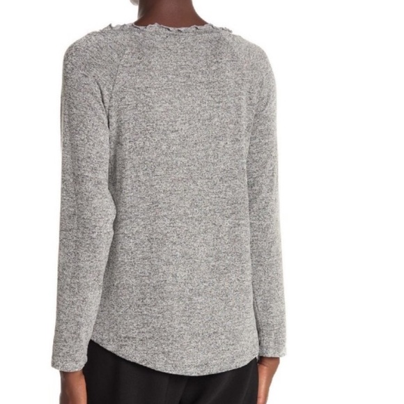 NWT Gibson Ruffled Edge Raglan Pullover L - Picture 2 of 5